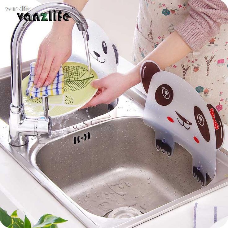 Cute Panda Sink Water Splash Guard Baffle